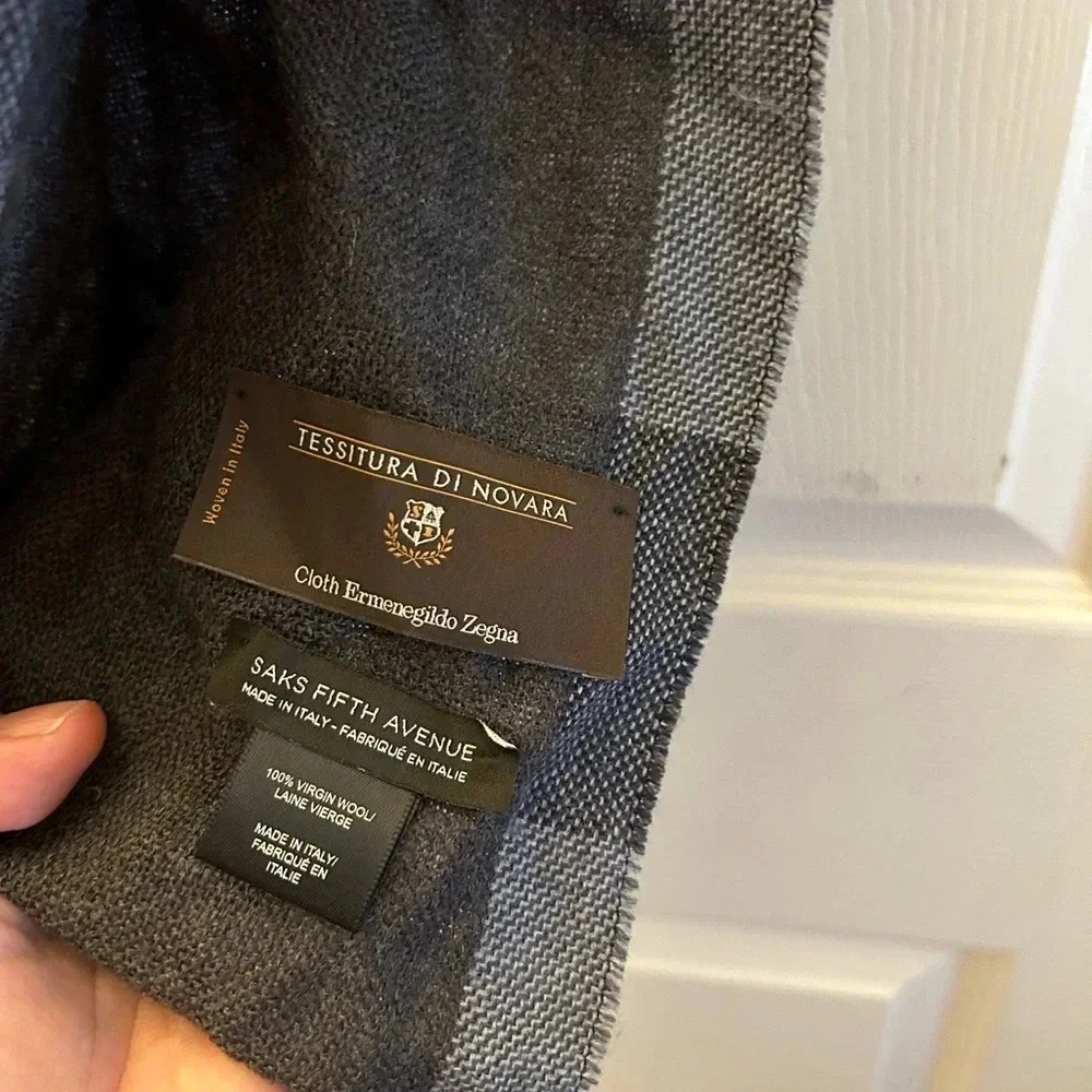 ermenegildo zegna wool scarf GINGHAM